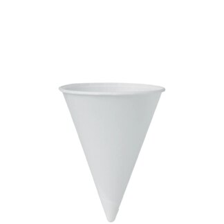 Solo[R] Cone Water Cup Rolled Rim - 4 oz., Unprinted