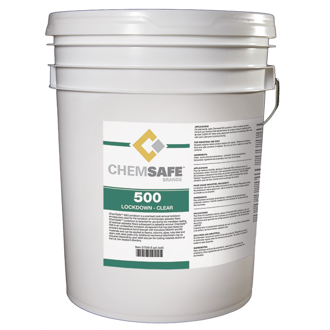ChemSafe, Asbestos Encapsulant, 500 Lockdown, Clear, 5 Gallons