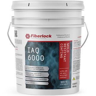 Fiberlock, Mold Prevention, IAQ 6000 Mold Resistant Coating, White, 5 Gallons