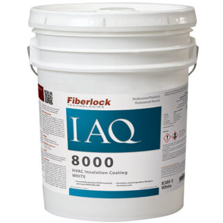 Fiberlock, Mold Prevention, IAQ 8000 HVAC Insulation Sealant, White 5 Gallons