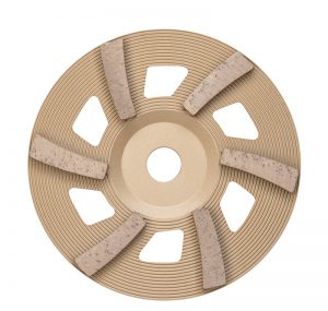 Cup Wheel, 16-segment Tornado, 8 Grit, 5/8" - 7/8" Arbor, 7" Diameter