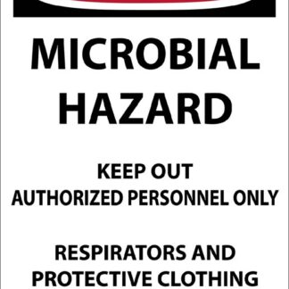Microbial Hazard Sign, 17" X 11", 100 Per Pack