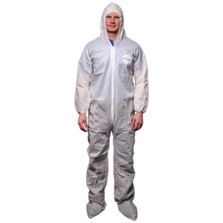 Shieldtech 25, Coverall, Polypropylene, Elastic Wrist/Ankle, White, 3XL