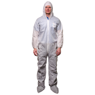 Shieldtech 25, Coverall, Polypropylene, Hood/Boot, Size M