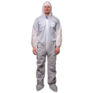 Shieldtech 25, Coverall, Polypropylene, Hood/Boot, 5XL