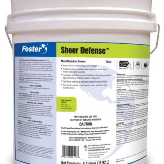 Foster, Mold Prevention, Sheer Defense 40-51, Clear, 5 Gallons