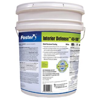 Foster, Mold Prevention, 40-50 Interior Defense Mold Resistant Coating, White, 5 Gallons