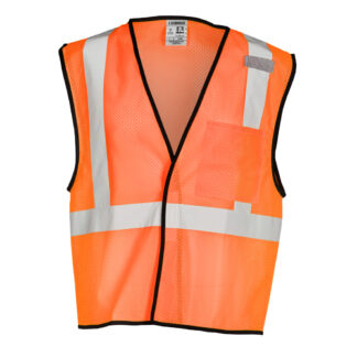 Kishigo, Mesh Vest, Velcro Close, Left Chest Pocket, LG/XL