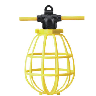 Coleman Cable Light String with Plastic Cages, 100'