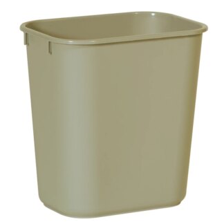 Rubbermaid, Deskside Wastebasket , 13 5/8 Qt., Beige