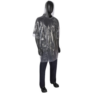 DuraWear Clear Disposable Poncho, One Size Fits All