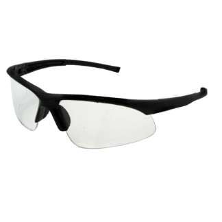 AEGIS, Safety Glasses, Adjustable Sporty, Anti-Fog, Clear/Black