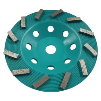 Premium Cup Wheel, 12 Segments, Non-Threaded, 7"