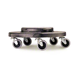 Rubbermaid Black Commercial Brute Round Twist On/Off Dolly For Waste Containers