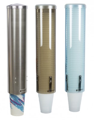 San Jamar Classic Pull Type Water Cup Dispenser, Artic Blue