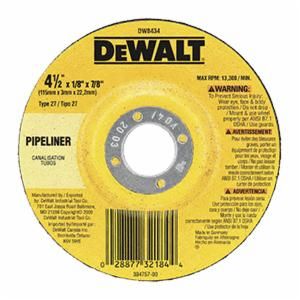 DeWalt, Depressed Center Wheel, Metal Cutting & Notching, 4-1/2" X 3/32" X 7/8"