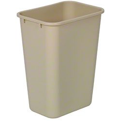 Impact[R] Rectangular Soft-Sided Wastebasket - 41 Qt., Beige