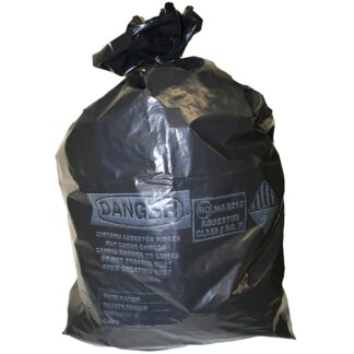 Poly Garbage Bag, Black ACM-Printed Contractor Bag, Flat Folded, 33" x 45", 5 MIL, (75) Bags