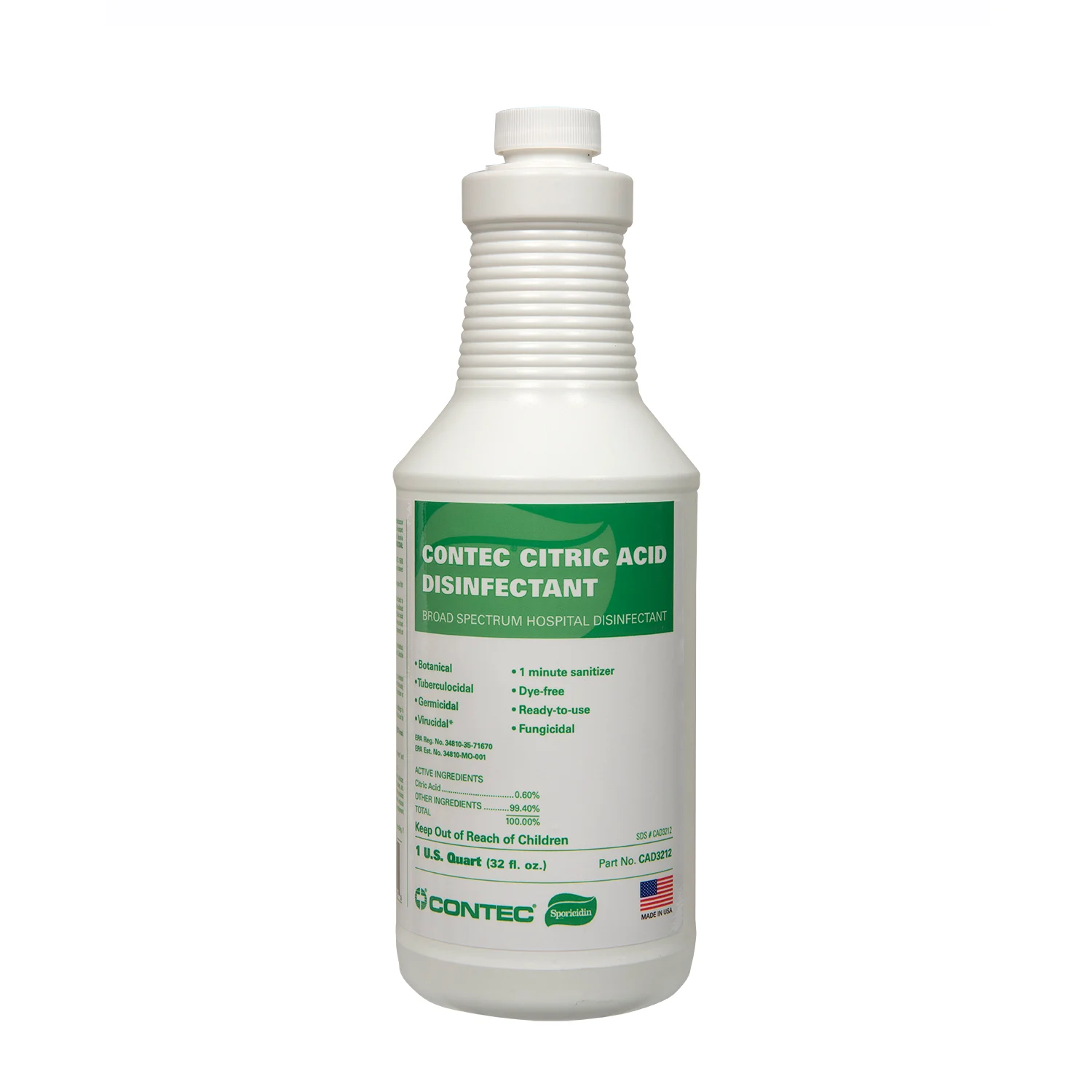 Contec, Antimicrobial, Citric Acid Disinfectant (Multiple Sizes)