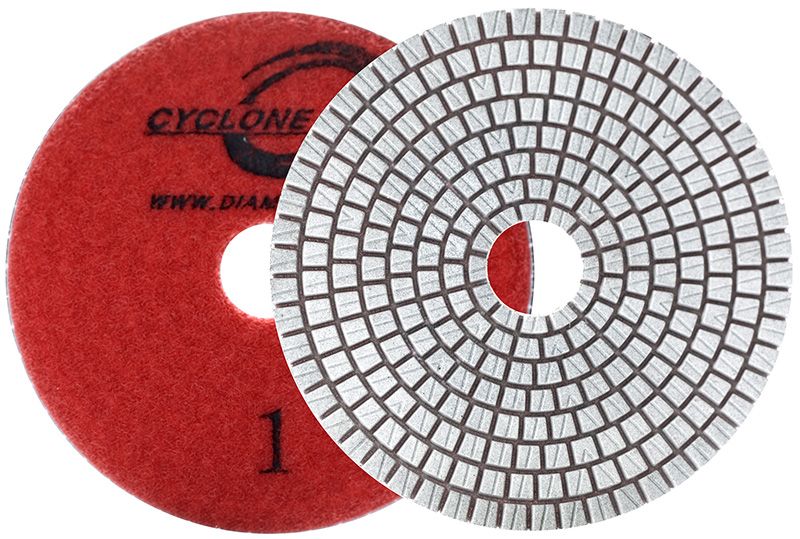 Diamax, Cyclone 3-Step Pad, White Resin, 4" Diamond Pad (Multiple Types)